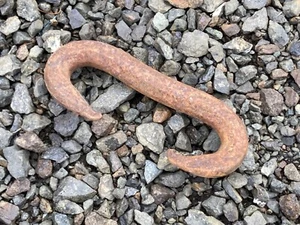 Heavy Duty Hook (Logging & Farm) Vintage Rusty Old Farm Find - Looks Farm Made - Picture 1 of 6