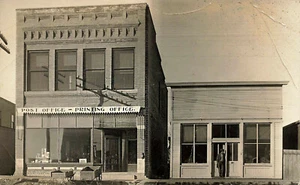 Wolsey SD Post Office Printing Office in 1912 Real Photo Postcard - Picture 1 of 2