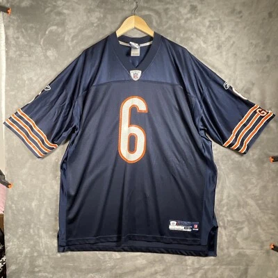 Camiseta deportiva Reebok Chicago Bears para hombre 2XL azul JAY CUTLER #6 NFL jugador GSH Papa Bear Foto 1 de 4