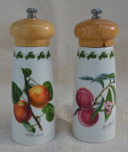PORTMEIRION: SALT AND PEPPER MILLS SET - FABULOUS CONDITION WORKING PERFECTLY! - Picture 1 of 7