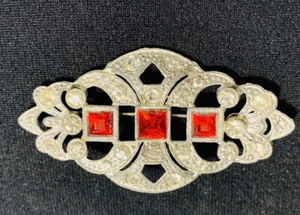 Vintage Art Deco Brooch With C Clasp - Picture 1 of 12