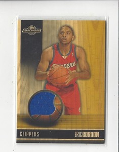 2008-09 Topps Hardwood Mahogany Eric Gordon Rookie JERSEY Clippers /75 