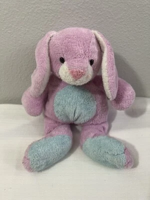 Peluche Ty Pluffies Twitchy Bunny púrpura azul bebé Lovey 2003 Tylux sin etiqueta de oreja Foto 1 de 4