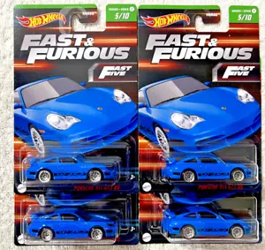 HOT WHEELS FAST & FURIOUS PORSCHE 911 GT3 RS #5/10 LOT OF 4 SERIES 2 **NEW** - Picture 1 of 8