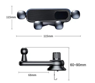 Car Mobile Phone Holder Gravity Air Vent Universal Mount 360 Rotation Auto Grip - Image 1 of 4