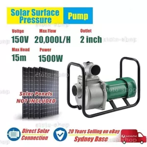 2HP 150V DC SOLAR WATER TRANSFER PUMP Farming Irrigation Livestock 20000LPH - Picture 1 of 3