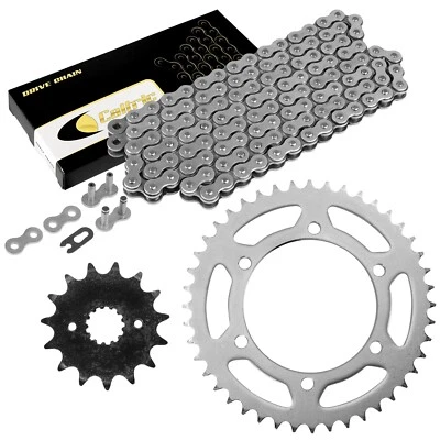 Drive Chain & Sprockets Kit fits Kawasaki KL250 KLR250 1984 1985 1986 1987-2005 - Image 1 of 4