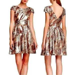 Betsey Johnson leopard sequin dress - Picture 1 of 7