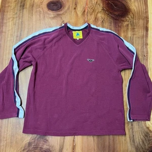 Unif Herren Sweatshirt L Pullover V-Ausschnitt Baumwolle Strick Langarm Streifen I3-25 - Bild 1 von 6