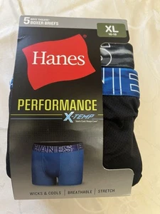 Hanes 5 Pack X-Temp Performance Tagless Boxer Briefs-Boy's Size XL(16-18) NEW - Picture 1 of 3