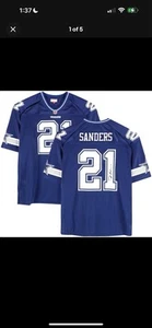 Deion Sanders Dallas Cowboys Signed Mitchell & Ness 1996 Blue Authentic Jersey - Picture 1 of 4