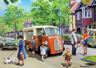 Falcon de luxe The Milkman by Kevin Walsh 1000 piece jigsaw puzzle *box damaged* - Image 1 of 4