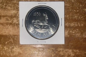 EDWARD VIII 1936 SOUTH AFRICA PROOF PATTERN SPRINGBOK CROWN 1984 COMMEMORATIVE - Picture 1 of 3