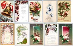 LOTE/10 POSTALES ANTIGUAS NAVIDAD VINTAGE PRINCIPIOS DE 1900 ESTADO VARÍA #125 - Imagen 1 de 12