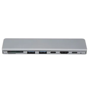 Type C Hub 7 In 1 USB 3.0 PD Fast Charging 4K HD Multimedia Interface High S NEW - Afbeelding 1 van 12