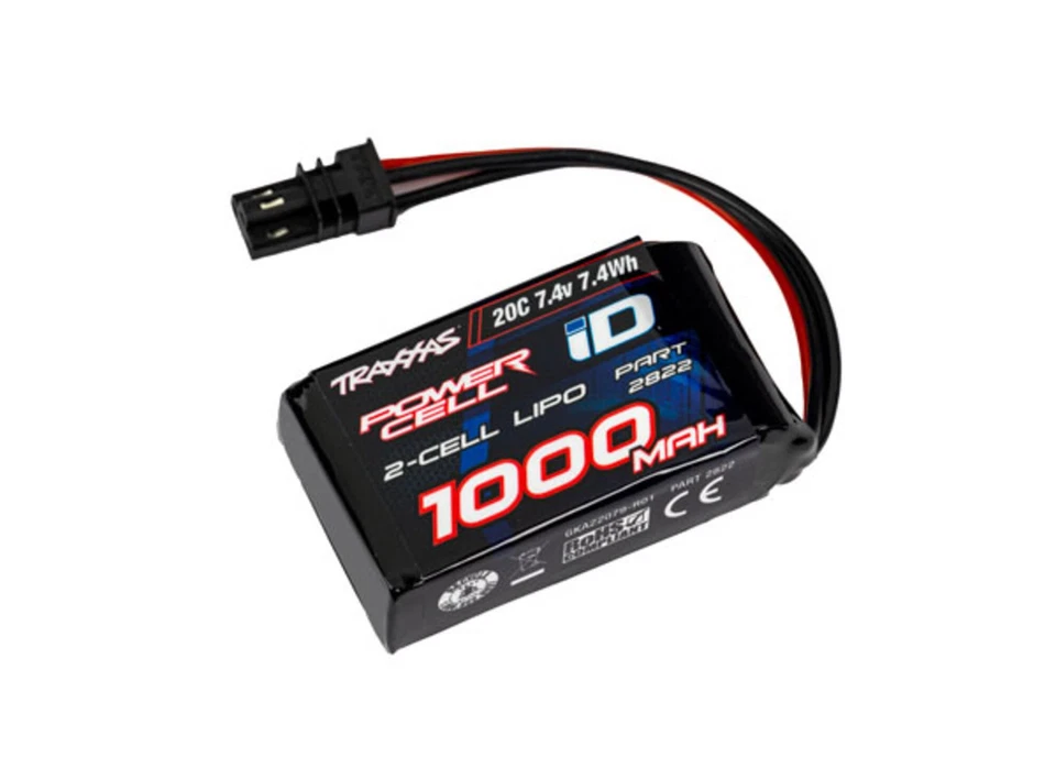 Traxxas LiPo 1000mAh 7.4V Akku 20C iD-Stecker für 1/18 TRX-4M RC-Modelle - Bild 1 von 1