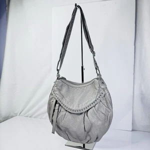 Red by Marc Ecko Y2K Purse Bag Light Gray Pebbled U Shape Adjustable Strap - Picture 1 of 7