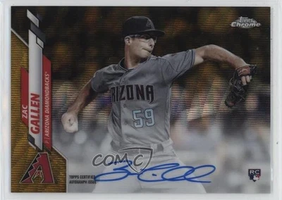 2020 Topps Chrome Rookie Auto Gold Wave Refractor /50 Zac Gallen #RA-ZG Auto RC - Image 1 of 2