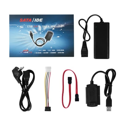 USB auf IDE + SATA Adapter für 2,5"" & 3,5"" HDD SSD Festplatten Festplatte - Bild 1 von 4