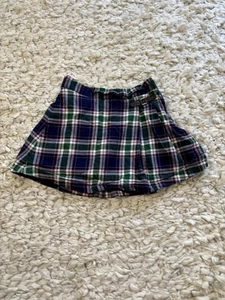 Janie and Jack Plaid Skirt girls 6 Pleated Adjustable Waist Buckle Detail Preppy - Picture 1 of 7