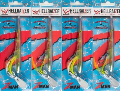 (LOTE DE 4) Z-MAN HELLRAIZER 5/8 OZ HR5-09 CHARTREUSE SHAD H7127 Foto 1 de 2