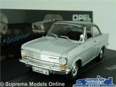 OPEL KADETT A MODEL CAR 1:43 SCALE SILVER IXO COLLECTION HANS MERSHEIMER K8 - Image 1 of 4