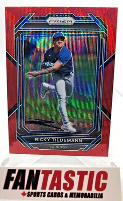 Ricky Tiedemann Red Wave Prizm #114 2023 Panini Prizm Baseball Toronto Blue Jays - Image 1 of 2