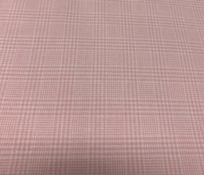 Fabric Finders Plaid Checked Fabric Pink And White 100% Cotton 58" Wide 2 + Yds - Image 1 of 4