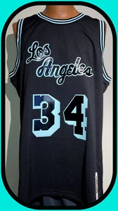 LOS ANGELES LAKER SHAQUILLE ONEAL SWINGMAN GLOW IN THE DARK JERSEY ADULT 2XLARGE - Picture 1 of 7
