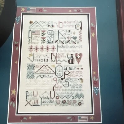 SHEPHERDS Bush “ patriotic Thoughts” Sampler Cross Stitch Pattern Patriotic FLAG - Image 1 of 4
