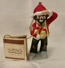 Emmett Kelly Christmas Ornament Clown TAG 1984 Present Santa Hat Hobo