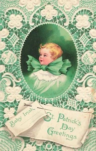 Clapsaddle St. Patrick's Day Postcard Baby Irish Artist Signed  c 1910      V9 - Picture 1 of 2