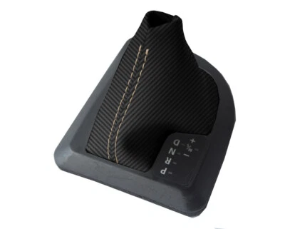 Cubierta de arranque de cambio automático de fibra de carbono para BMW X3 E83 2003-2010 puntada beige Foto 1 de 4