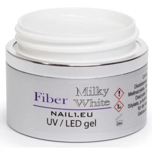 Babyboomer 1-Phasen-Gel FIBER MILKY WHITE 15ml weiß-milchig Fiberglasgel UV LED - Picture 1 of 4