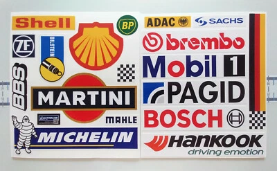 GERMAN RACING DECAL SET - Martini - Autocross - Formula 1 - Track - Toolbox Art - Image 1 of 4