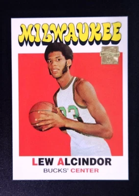 2001-02 Topps Reprints #100 Lew Alcindor Kareem Abdul Jabbar Milwaukee Bucks - Изображение 1 из 2