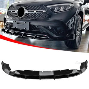 3Pc Gloss Black Front Bumper Spoiler Lip For Benz GLC Class X254 23+ GLC260 300 - Picture 1 of 16