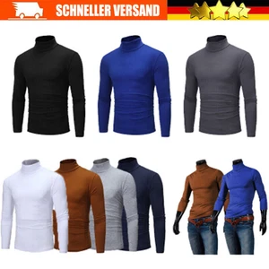 Herren Langarmshirt Rollkragen Pullover Unterhemd Sweatshirt Thermohemd M~3XL\ - Bild 1 von 17