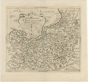 Mapa antiguo de Prusia por Custodis (c.1630) - Imagen 1 de 1