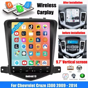 FOR 2009-2015 CHEVY CRUZE ANDROID 13 Vertical CARPLAY CAR GPS STEREO RADIO 9.7'' - Picture 1 of 24