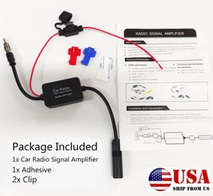 Universal Car Stereo FM&AM Radio Signal Antenna Aerial Amp Amplifier Booster(US) - Picture 1 of 12