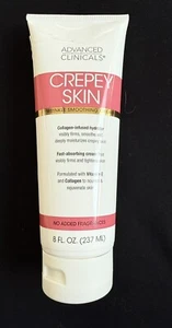 NEW SEALED Advanced Clinicals Crepey Skin, Wrinkle Smoothing Cream, 8 fl oz - Picture 1 of 9