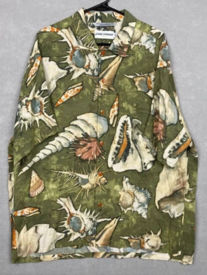 Camisa Cuchara Jams World Verde Hawaiiana Conchas Hawaiana Koi Aloha Kahala Avanti Foto 1 de 4