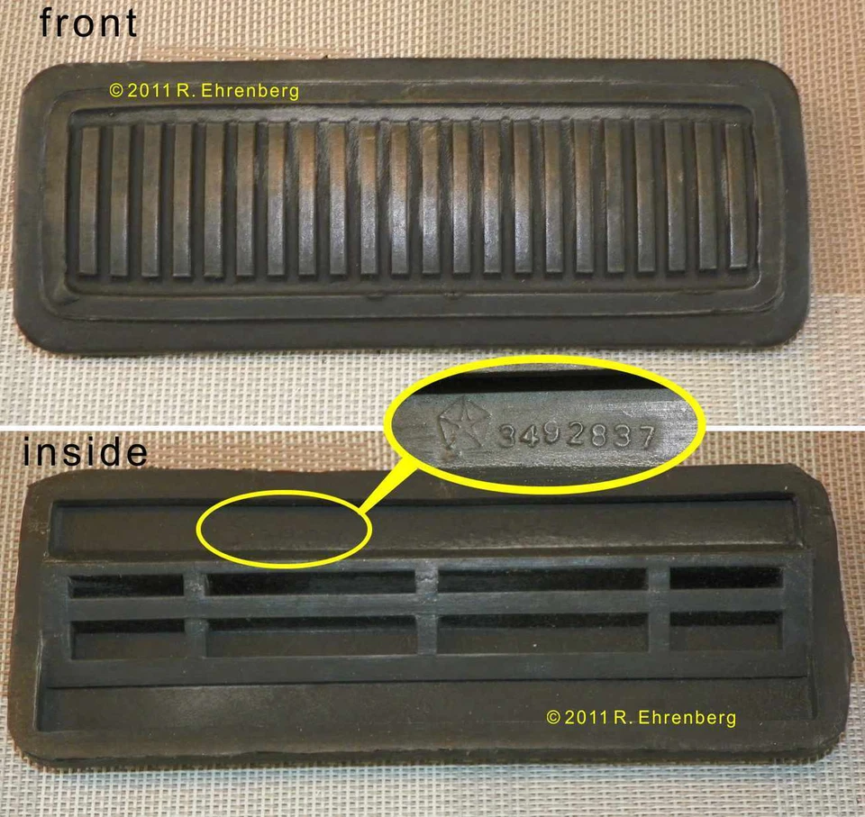 NOS Mopar 1972-80 Dodge Truck Automatic Brake Pedal Pad LRE Warlock - Image 1 of 1