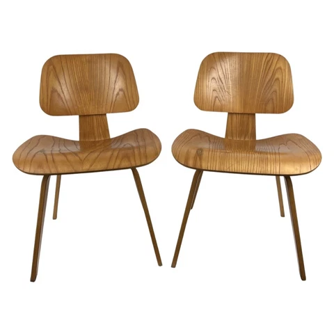 2 Herman Miller Eames DCW Molded Plywood Dining Chairs, Circa 2000 - EUC Cover