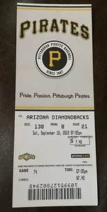 Boleto de los Diamondbacks @ Pirates 2010 James McDonald primer éxito de MLB - Imagen 1 de 1