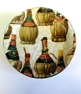 VINTAGE PAPER MACHE WINE LIQUOR COASTER SET - SET OF ( 8 ) JAPAN - Picture 1 of 5