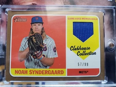 2018 HERITAGE Clubhouse Collection GOLD Noah Syndergaard SICK PATCH Mets 57/99 - Image 1 of 2