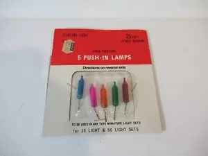 Sterling Light 35 Volt 5 Push-In Replacements Lamps Christmas Tree Lights - Picture 1 of 5
