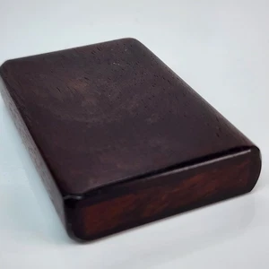 Vintage Dark Wood Cigarette Box Pop Up Top Handmade Pot Pill Stash Box 3.5"X2" - Picture 1 of 11